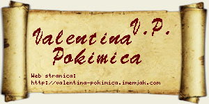 Valentina Pokimica vizit kartica